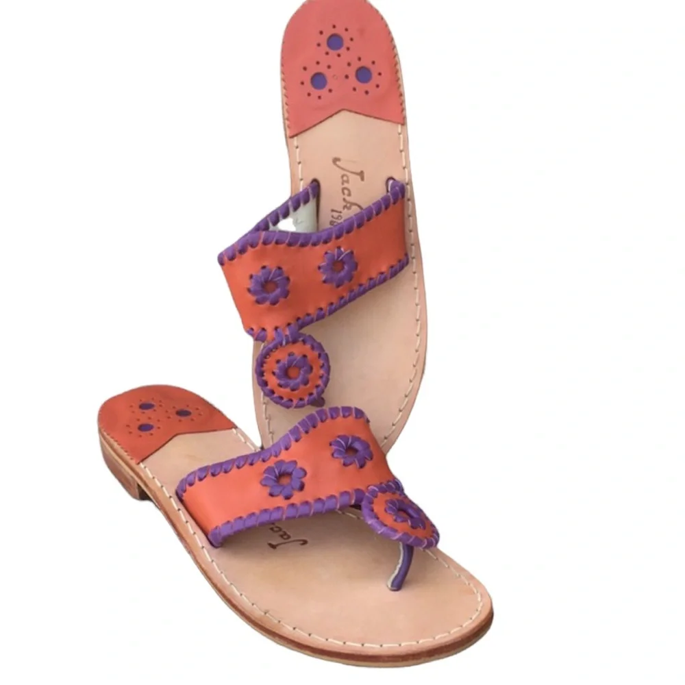 Jack Rogers Navajo Clemson Orange/Purple Sandal